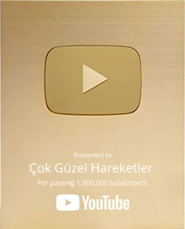 YouTube Play Button presented to Çok Güzel Hareketler