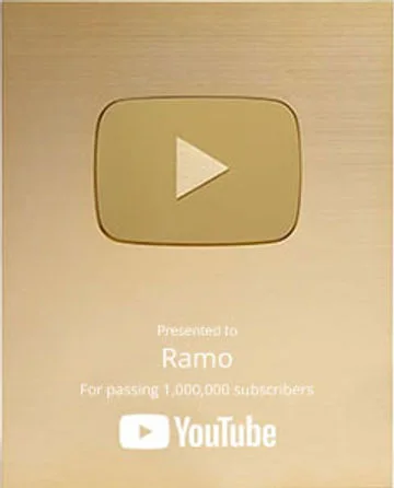 YouTube Play Button presented to Ramo